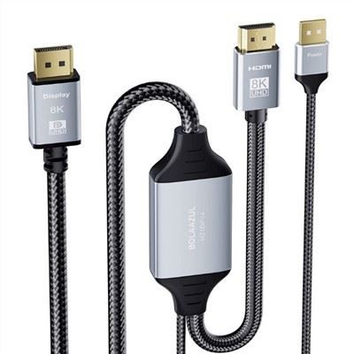 Cabo adaptador HDMI 2.1 para DisplayPort 1.4